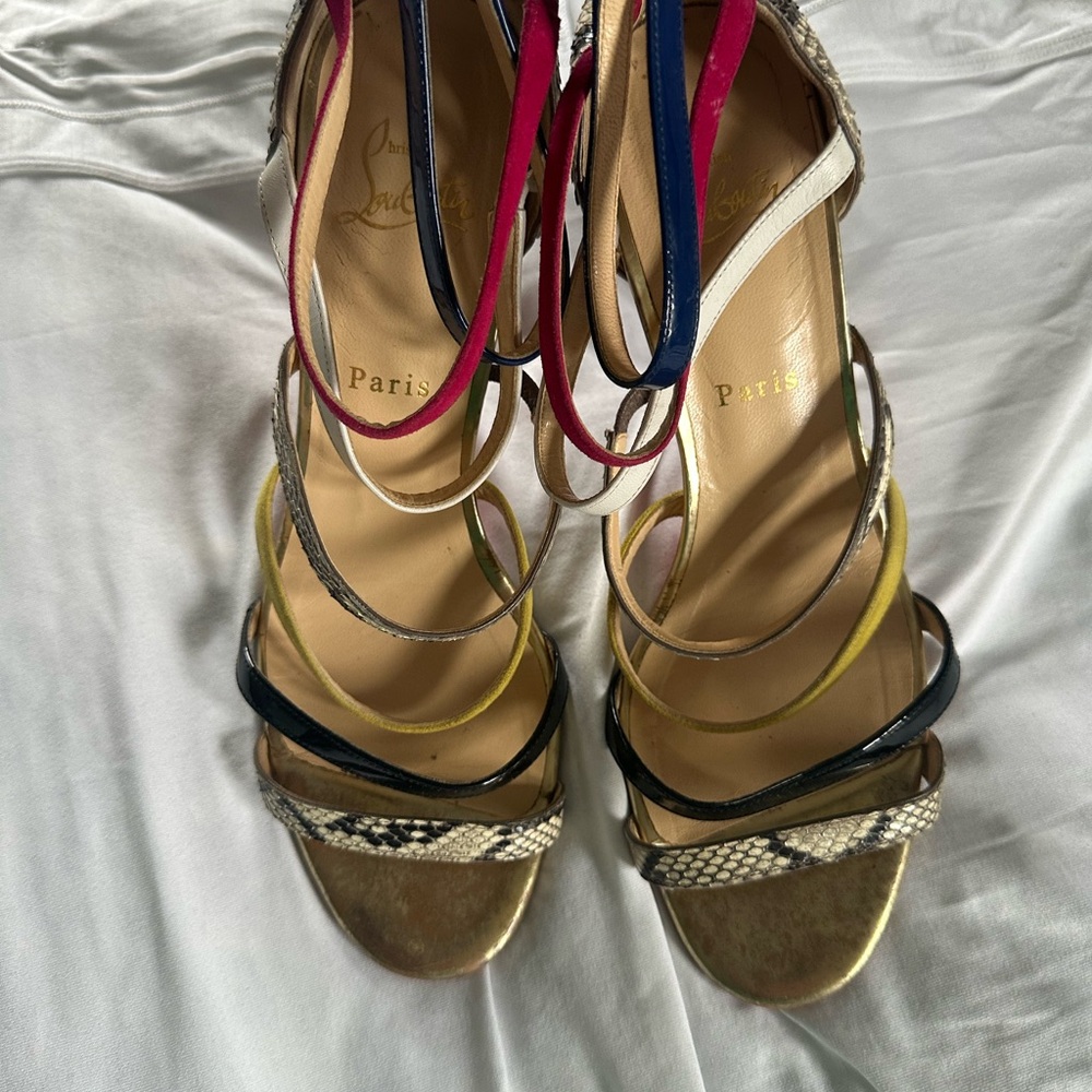 Christian Louboutin Multicolor Strappy Women's Heels